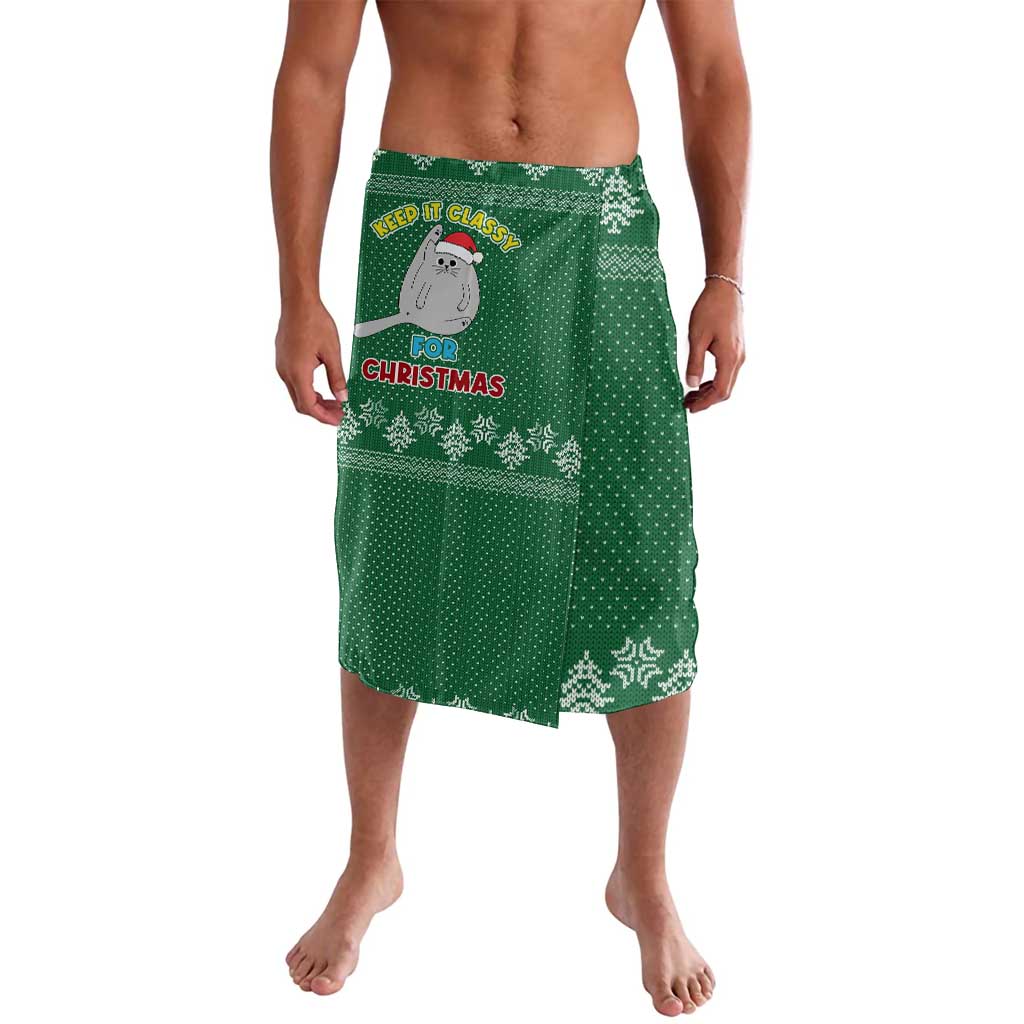 Cat Keep It Classy Christmas Lavalava Xmas Holiday Patterns - Wonder Print Shop