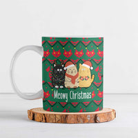 Cat Meowy Christmas Ceramic Mug Xmas Holiday Patterns - Wonder Print Shop
