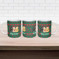Cat Meowy Christmas Ceramic Mug Xmas Holiday Patterns - Wonder Print Shop