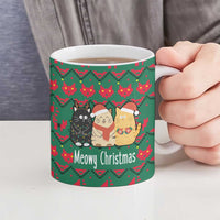 Cat Meowy Christmas Ceramic Mug Xmas Holiday Patterns - Wonder Print Shop