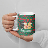 Cat Meowy Christmas Ceramic Mug Xmas Holiday Patterns - Wonder Print Shop