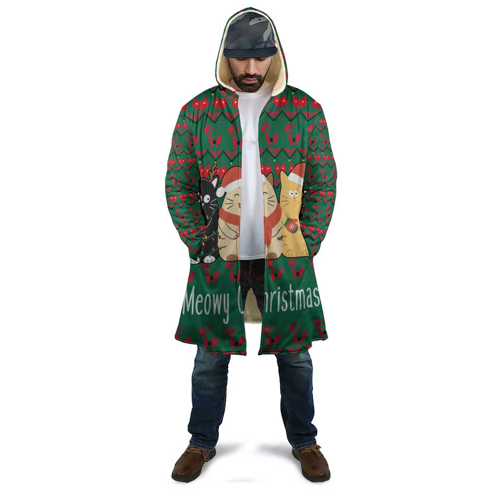 Cat Meowy Christmas Cloak Xmas Holiday Patterns - Wonder Print Shop