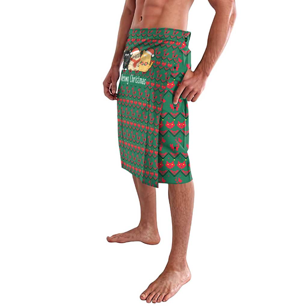 Cat Meowy Christmas Lavalava Xmas Holiday Patterns - Wonder Print Shop