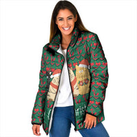 Cat Meowy Christmas Padded Jacket Xmas Holiday Patterns - Wonder Print Shop