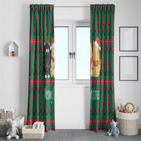 Cat Meowy Christmas Window Curtain Xmas Holiday Patterns - Wonder Print Shop