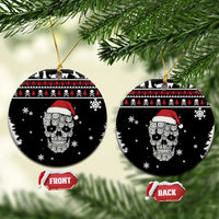 Cat Skull Santa Christmas Ceramic Ornament Xmas Holiday Patterns - Wonder Print Shop