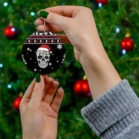 Cat Skull Santa Christmas Ceramic Ornament Xmas Holiday Patterns - Wonder Print Shop