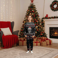 Cat Skull Santa Christmas Pajama Set Xmas Holiday Patterns - Wonder Print Shop