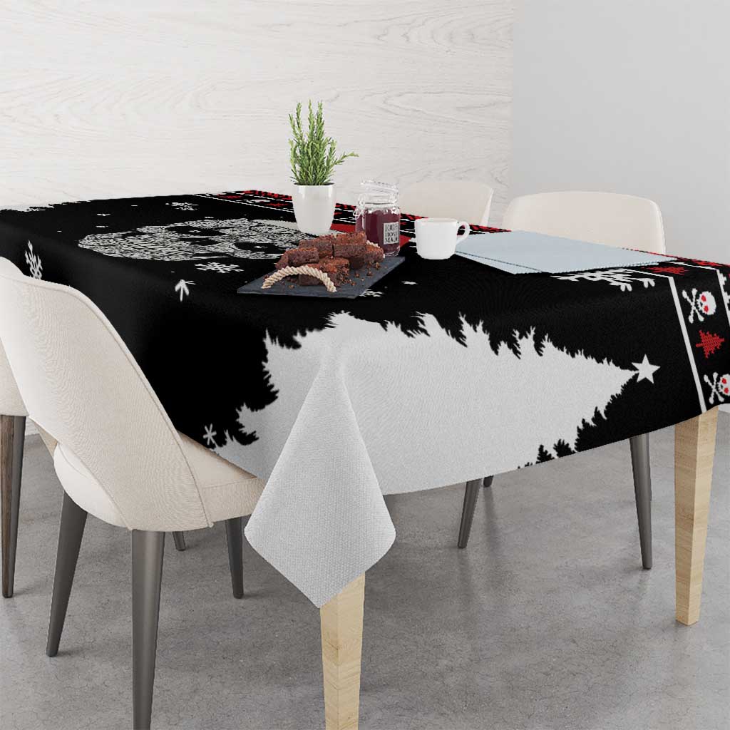 Cat Skull Santa Christmas Tablecloth Xmas Holiday Patterns - Wonder Print Shop