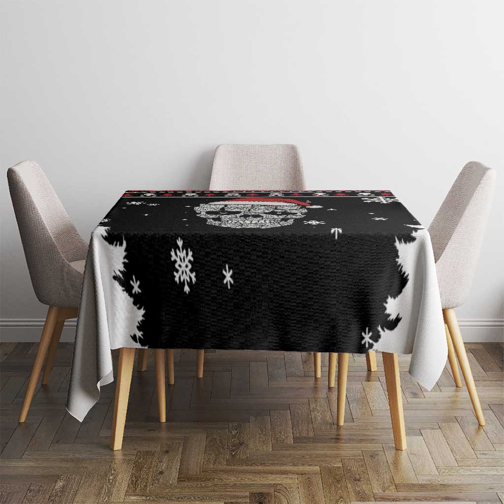 Cat Skull Santa Christmas Tablecloth Xmas Holiday Patterns - Wonder Print Shop
