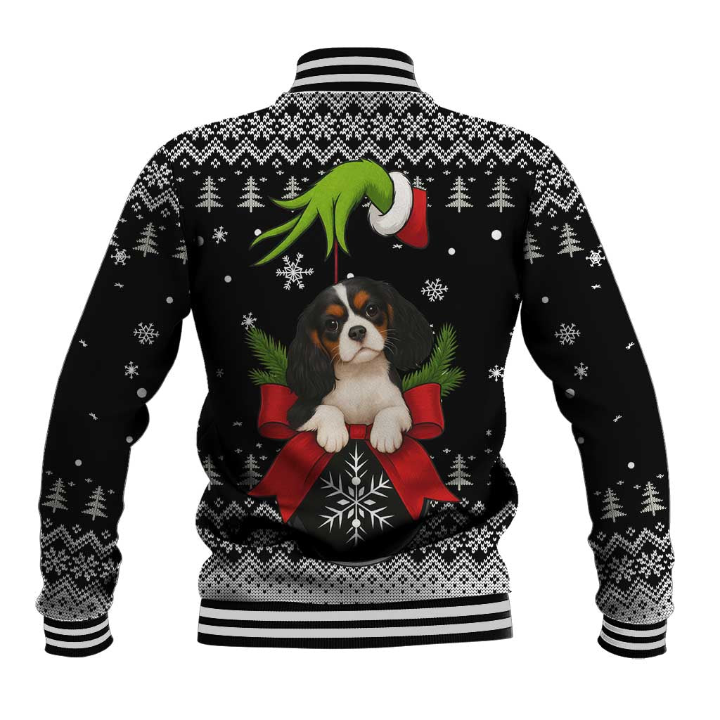Cavalier King Charles Spaniel Xmas Ball Christmas Baseball Jacket Xmas Holiday Patterns - Wonder Print Shop