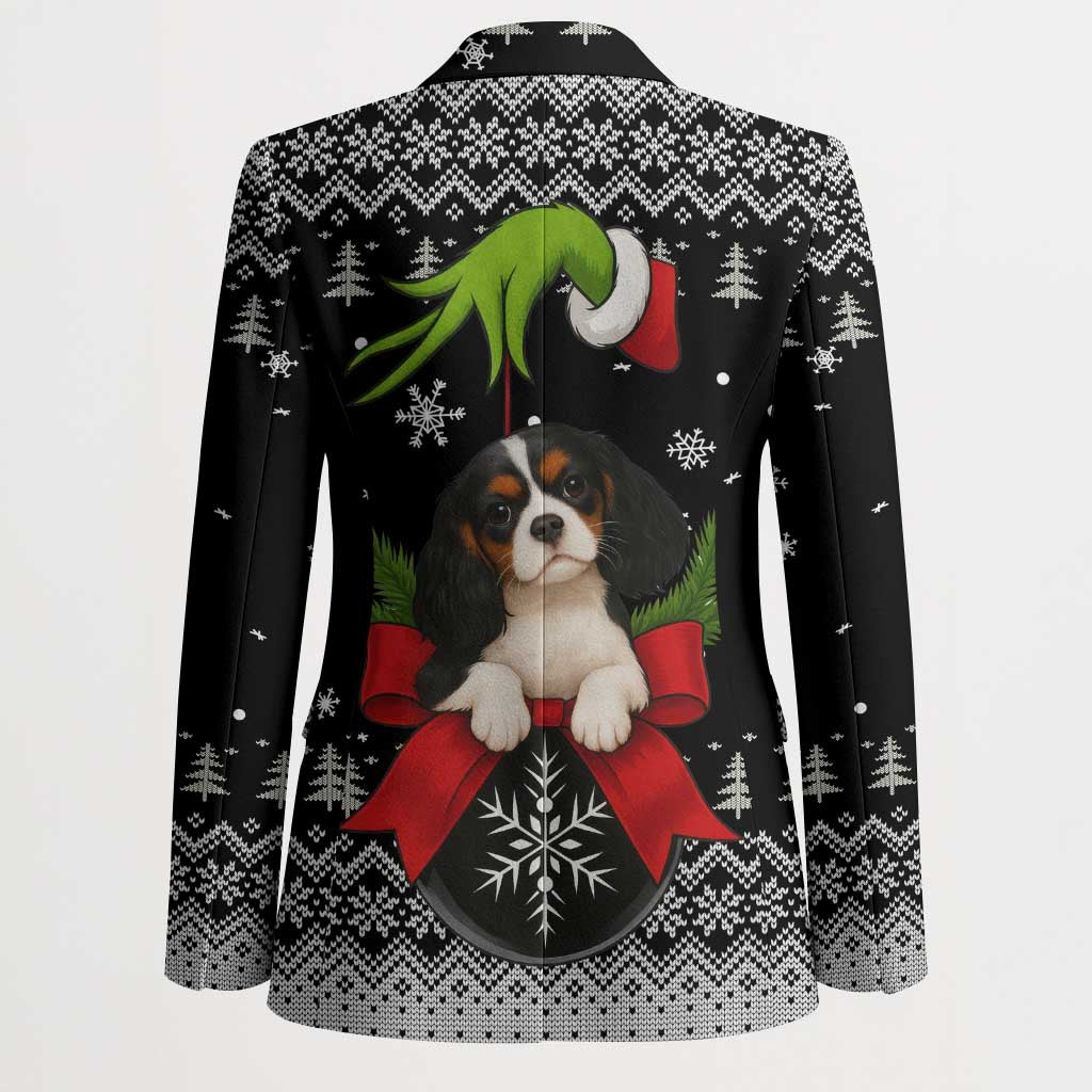 Cavalier King Charles Spaniel Xmas Ball Christmas Blazer Xmas Holiday Patterns - Wonder Print Shop
