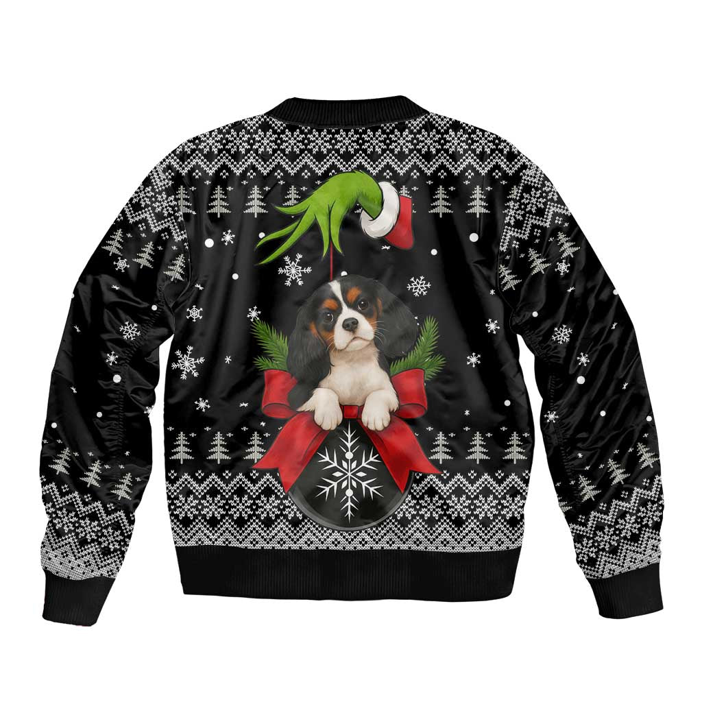 Cavalier King Charles Spaniel Xmas Ball Christmas Bomber Jacket Xmas Holiday Patterns - Wonder Print Shop
