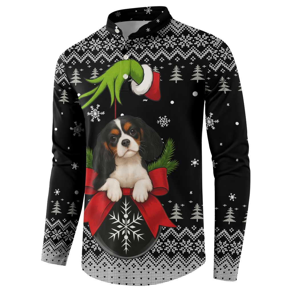 Cavalier King Charles Spaniel Xmas Ball Christmas Button Sweatshirt Xmas Holiday Patterns - Wonder Print Shop
