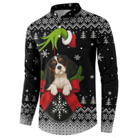 Cavalier King Charles Spaniel Xmas Ball Christmas Button Sweatshirt Xmas Holiday Patterns - Wonder Print Shop