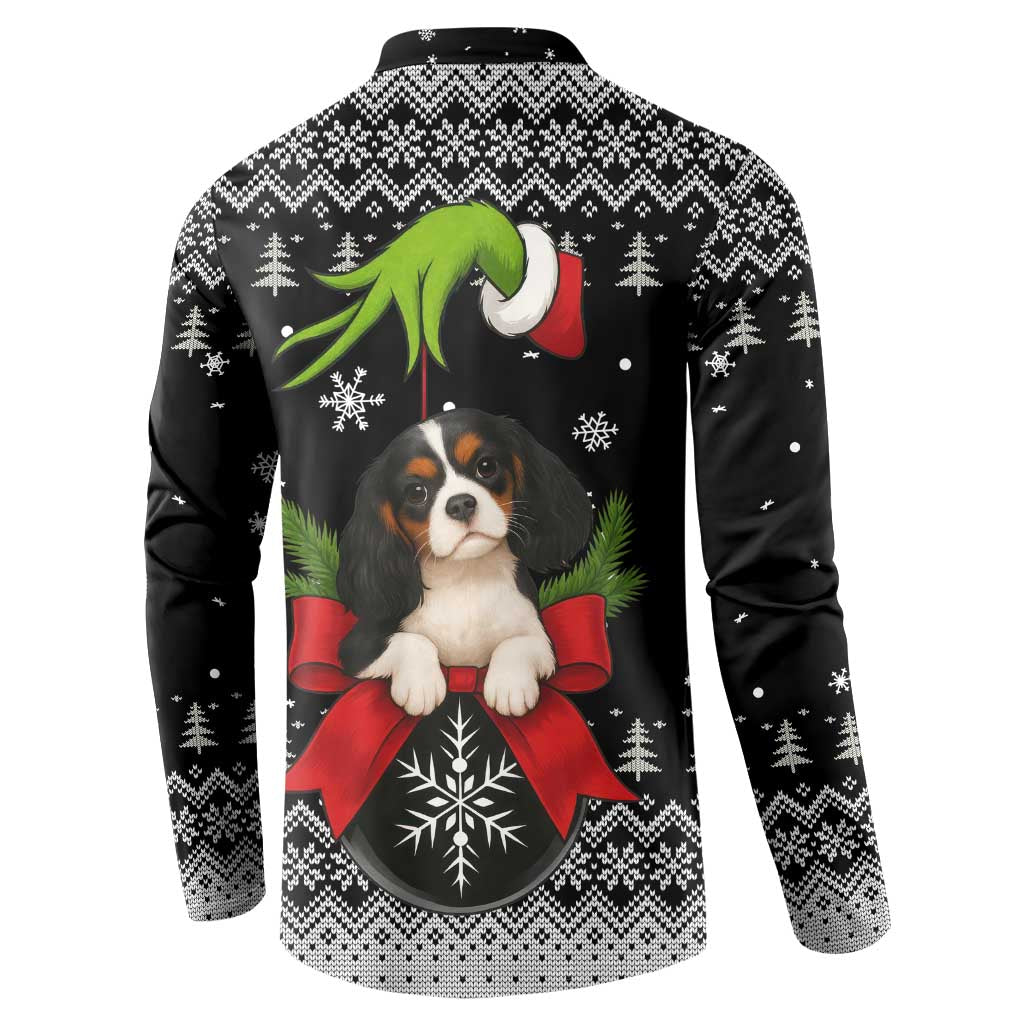 Cavalier King Charles Spaniel Xmas Ball Christmas Button Sweatshirt Xmas Holiday Patterns - Wonder Print Shop