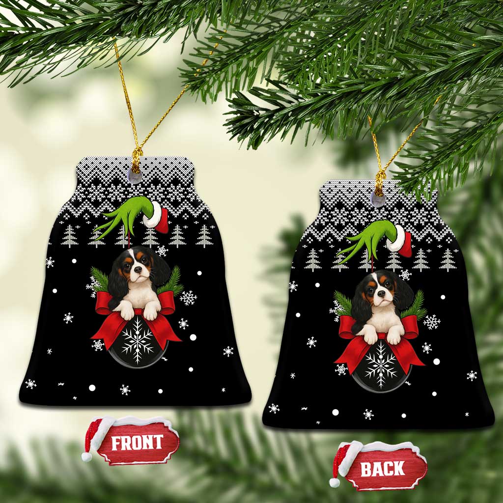 Cavalier King Charles Spaniel Xmas Ball Christmas Ceramic Ornament Xmas Holiday Patterns - Wonder Print Shop