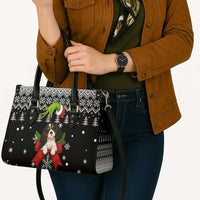 Cavalier King Charles Spaniel Xmas Ball Christmas Leather Bag Xmas Holiday Patterns - Wonder Print Shop