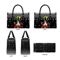 Cavalier King Charles Spaniel Xmas Ball Christmas Leather Bag Xmas Holiday Patterns - Wonder Print Shop