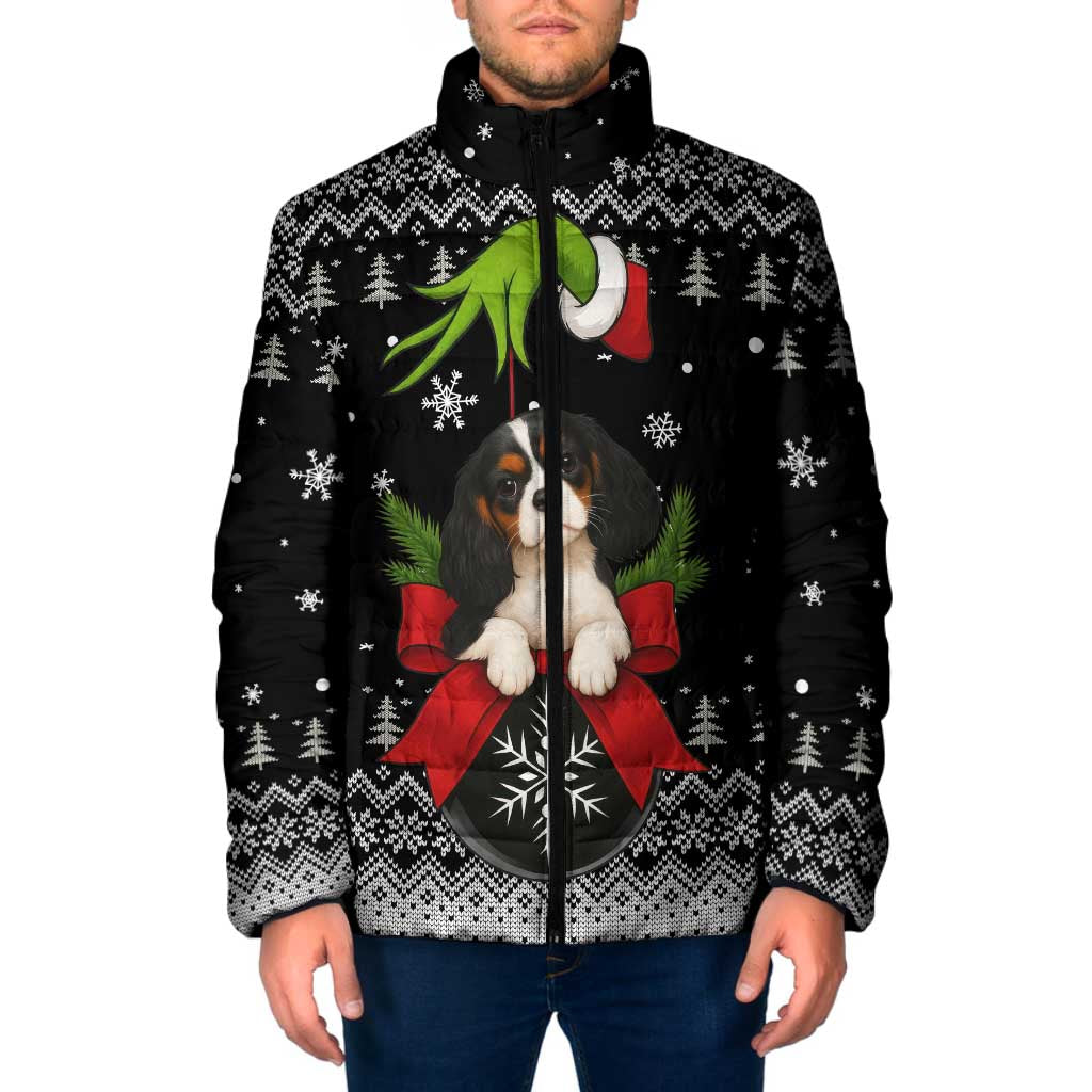 Cavalier King Charles Spaniel Xmas Ball Christmas Padded Jacket Xmas Holiday Patterns - Wonder Print Shop