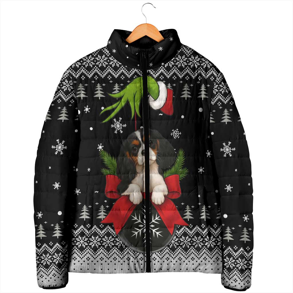 Cavalier King Charles Spaniel Xmas Ball Christmas Padded Jacket Xmas Holiday Patterns - Wonder Print Shop