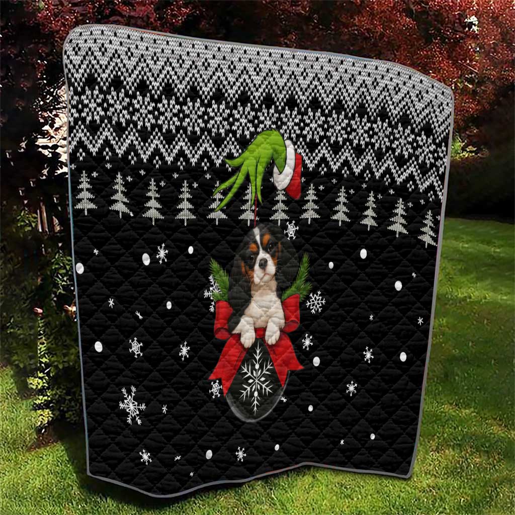 Cavalier King Charles Spaniel Xmas Ball Christmas Quilt Xmas Holiday Patterns - Wonder Print Shop