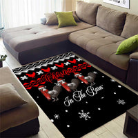 Chicken Farm Christmas Area Rug Xmas Holiday Patterns - Wonder Print Shop