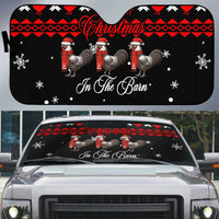 Chicken Farm Christmas Auto Sun Shade Xmas Holiday Patterns - Wonder Print Shop