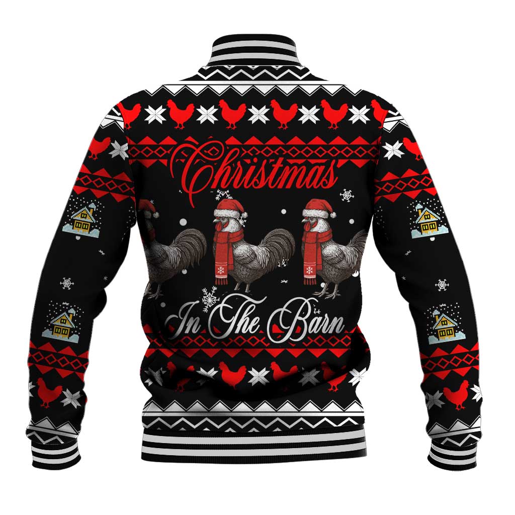 Chicken Farm Christmas Baseball Jacket Xmas Holiday Patterns - Wonder Print Shop