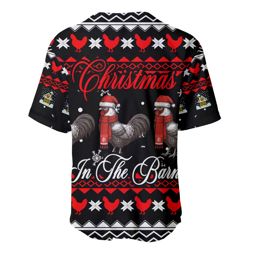 Chicken Farm Christmas Baseball Jersey Xmas Holiday Patterns - Wonder Print Shop