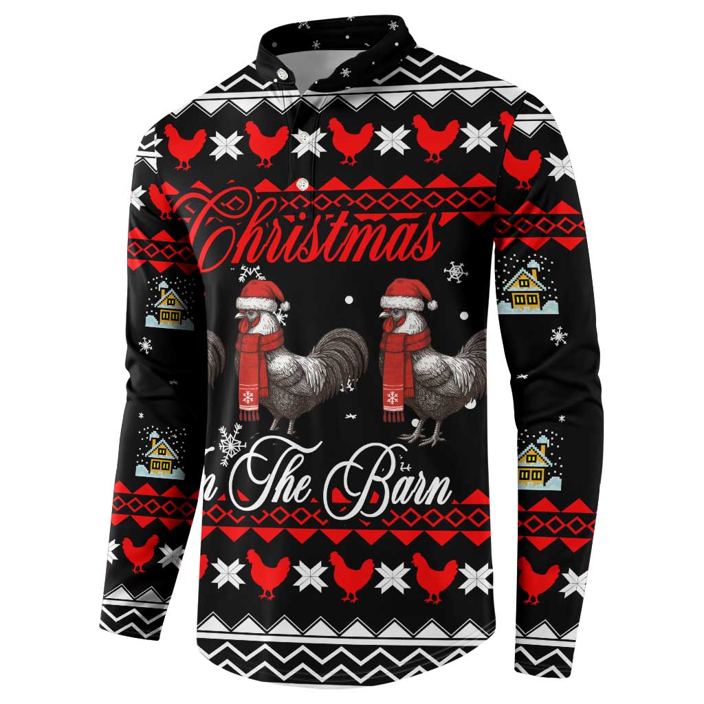 Chicken Farm Christmas Button Sweatshirt Xmas Holiday Patterns - Wonder Print Shop