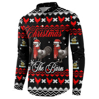 Chicken Farm Christmas Button Sweatshirt Xmas Holiday Patterns - Wonder Print Shop