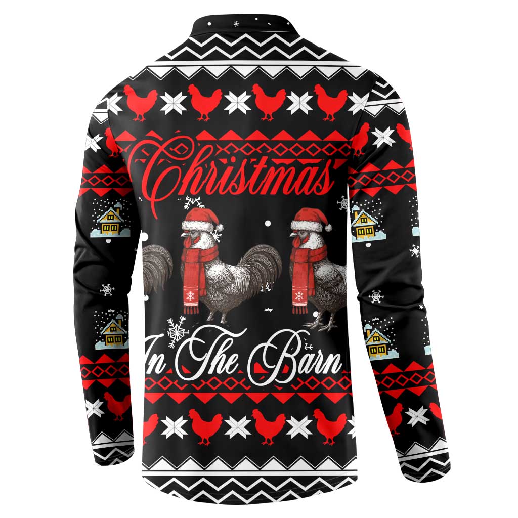 Chicken Farm Christmas Button Sweatshirt Xmas Holiday Patterns - Wonder Print Shop