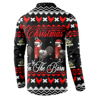 Chicken Farm Christmas Button Sweatshirt Xmas Holiday Patterns - Wonder Print Shop