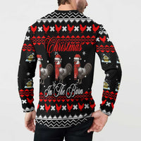 Chicken Farm Christmas Button Sweatshirt Xmas Holiday Patterns - Wonder Print Shop