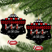 Chicken Farm Christmas Ceramic Ornament Xmas Holiday Patterns - Wonder Print Shop