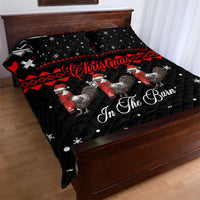 Chicken Farm Christmas Quilt Bed Set Xmas Holiday Patterns - Wonder Print Shop