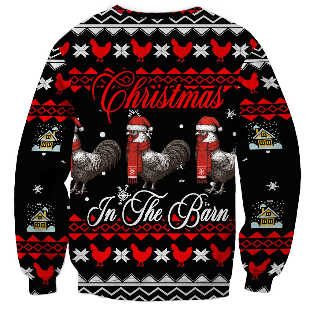 Chicken Farm Christmas Sweatshirt Xmas Holiday Patterns - Wonder Print Shop