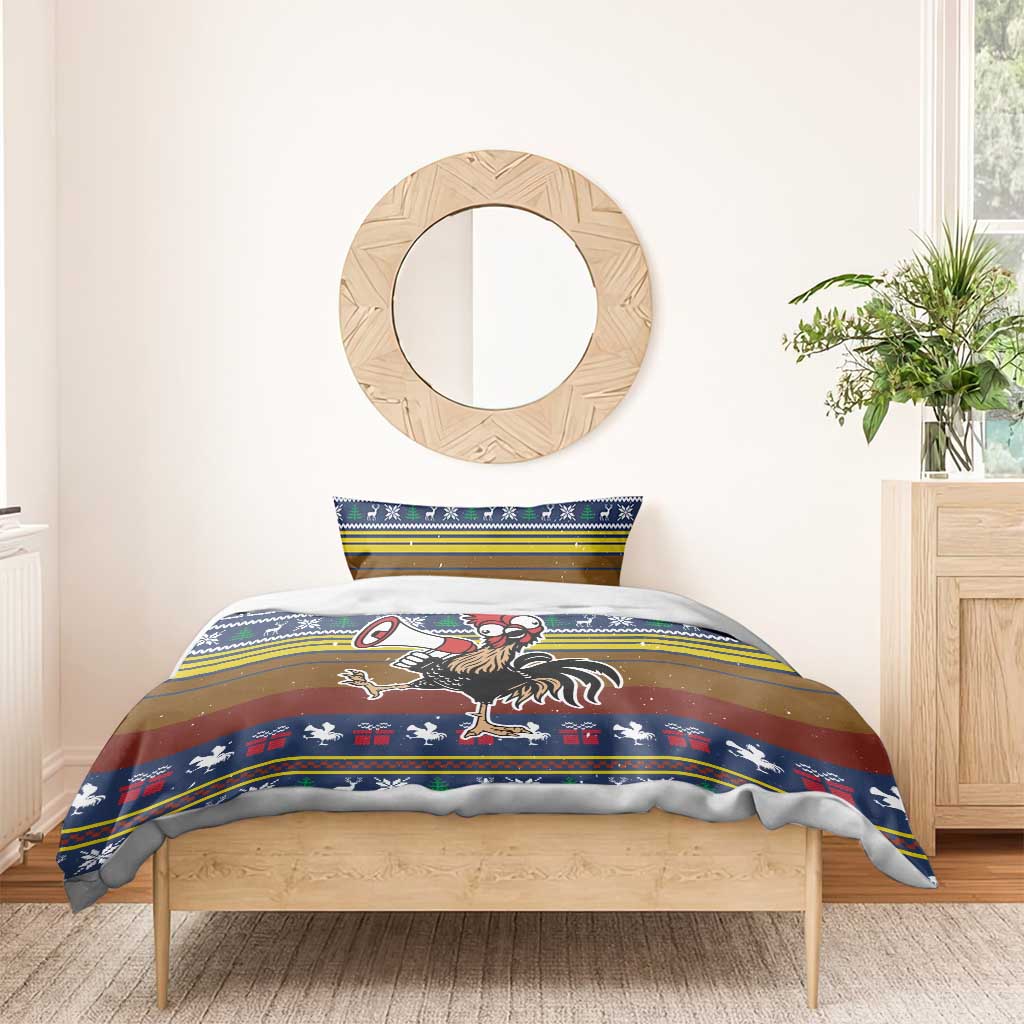 Chicken It Twice Christmas Bedding Set Xmas Holiday Patterns - Wonder Print Shop