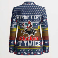 Chicken It Twice Christmas Blazer Xmas Holiday Patterns - Wonder Print Shop