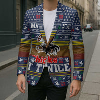 Chicken It Twice Christmas Blazer Xmas Holiday Patterns - Wonder Print Shop