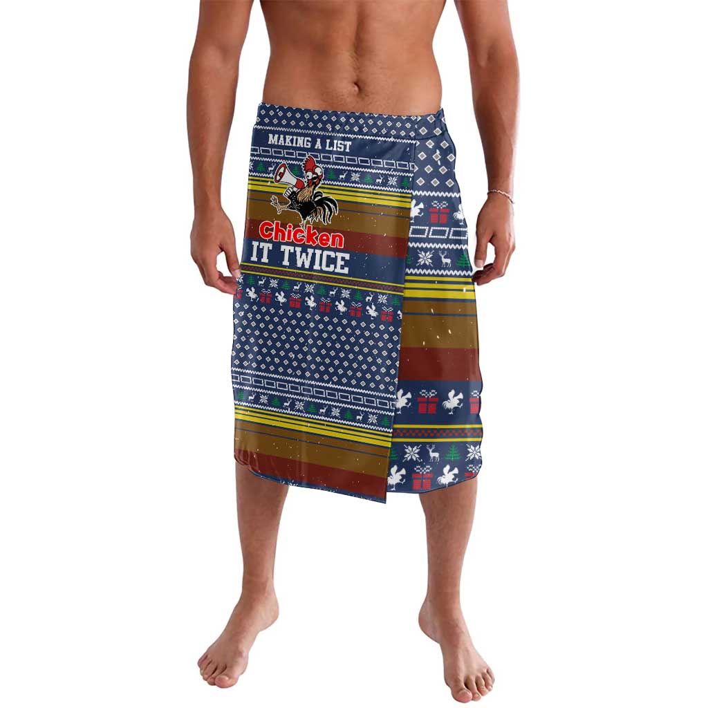 Chicken It Twice Christmas Lavalava Xmas Holiday Patterns - Wonder Print Shop