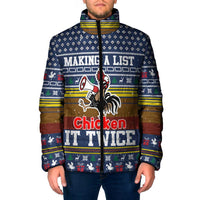 Chicken It Twice Christmas Padded Jacket Xmas Holiday Patterns - Wonder Print Shop