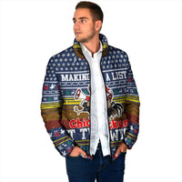 Chicken It Twice Christmas Padded Jacket Xmas Holiday Patterns - Wonder Print Shop