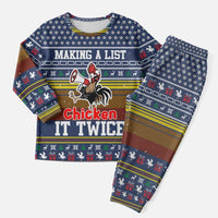 Chicken It Twice Christmas Pajama Set Xmas Holiday Patterns - Wonder Print Shop