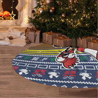Chicken It Twice Christmas Tree Skirt Xmas Holiday Patterns - Wonder Print Shop
