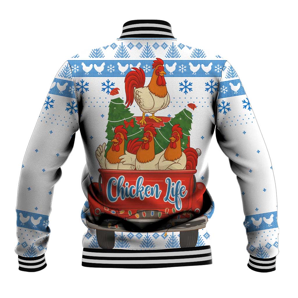 Chicken Life Christmas Baseball Jacket Xmas Holiday Patterns - Wonder Print Shop