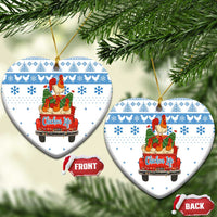 Chicken Life Christmas Ceramic Ornament Xmas Holiday Patterns - Wonder Print Shop