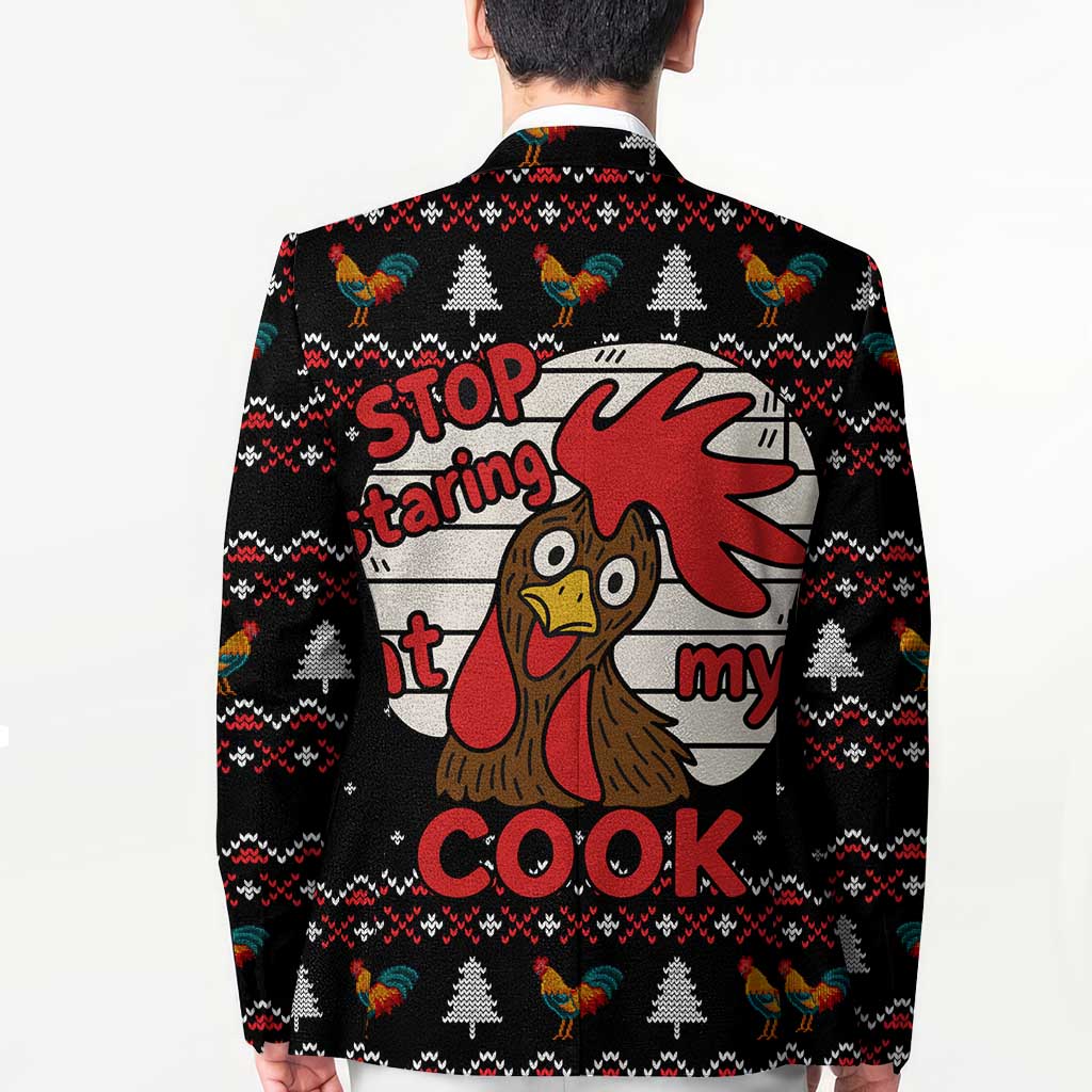 Chicken Stop Christmas Blazer Xmas Holiday Patterns - Wonder Print Shop