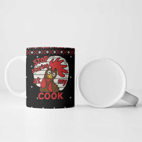 Chicken Stop Christmas Ceramic Mug Xmas Holiday Patterns - Wonder Print Shop